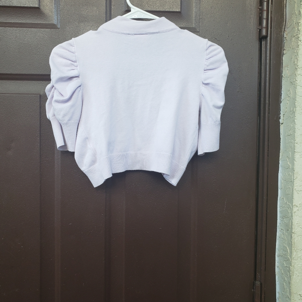 Sleved cropped  short  shrug